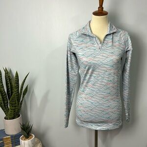 Nike Pro Combat 1/4 Zip Pullover Fitted Multicolor Dri Fit Size Medium